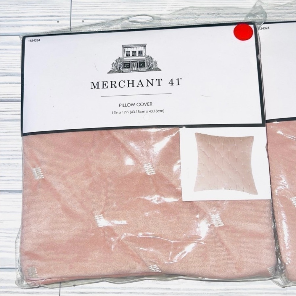 Pillow cover blush pink set two pcs set - Picture 3 of 6